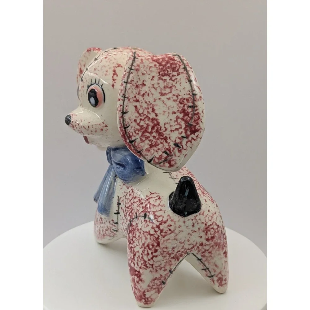 Vintage Ceramic Patchwork Puppy Pepper Shaker Japan‎ Kitschy READ